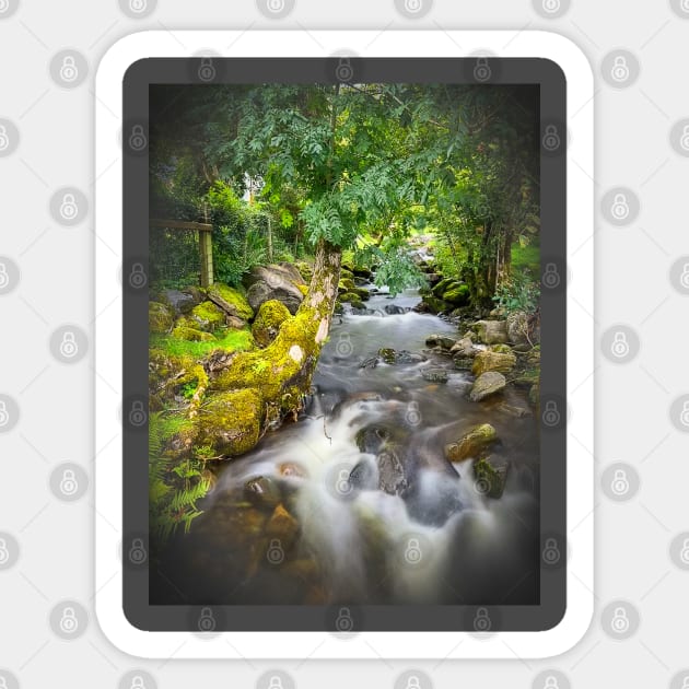 Lake District Waterfall Sticker by Graz-Photos